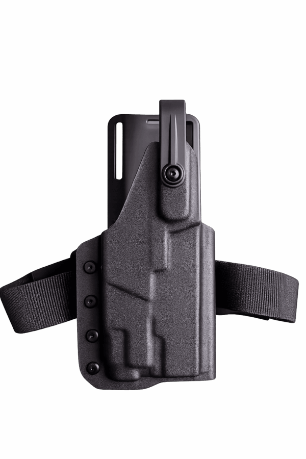 Kabura KYDEX CUSTOM GUNS SPORT Z LATARKĄ (zewnętrzna, obniżona)